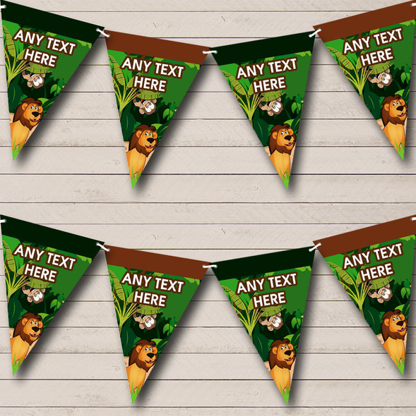 Jungle Lion Monkey Children's Party Bunting