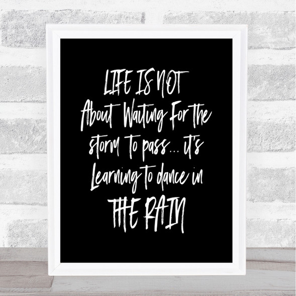 Storm To Pass Quote Print Black & White