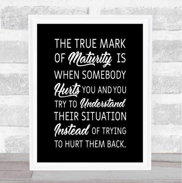 True Mark Quote Print Black & White