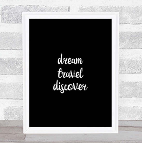 Dream Quote Print Black & White