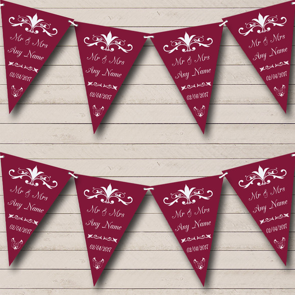 Regal Or Claret Engagement Party Bunting