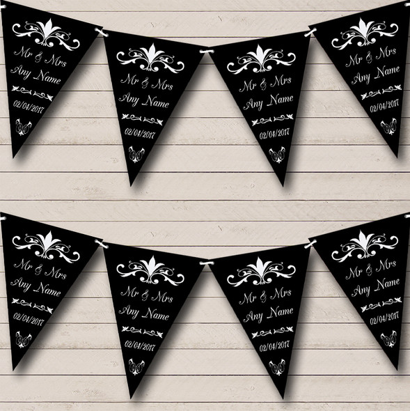 Regal Or Black Engagement Party Bunting