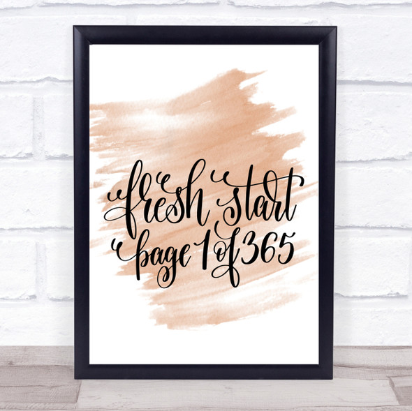 Christmas Fresh Start Quote Print Watercolour Wall Art