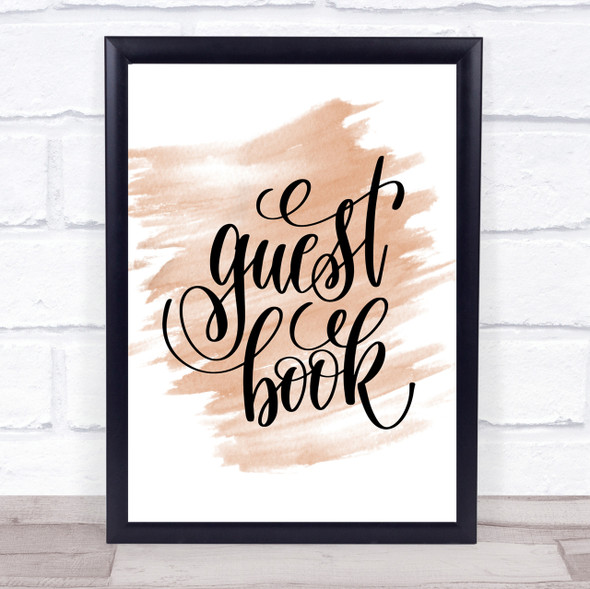 Guest Book Quote Print Watercolour Wall Art Guest Book Quote Print Watercolour Wall Art