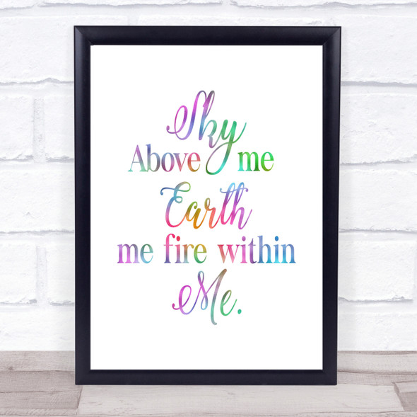 Sky Above Rainbow Quote Print Sky Above Rainbow Quote Print