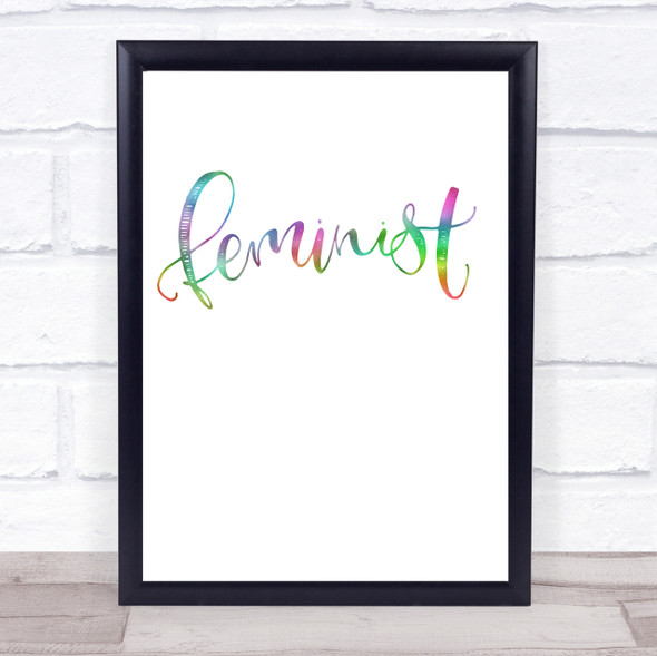 Feminist Rainbow Quote Print