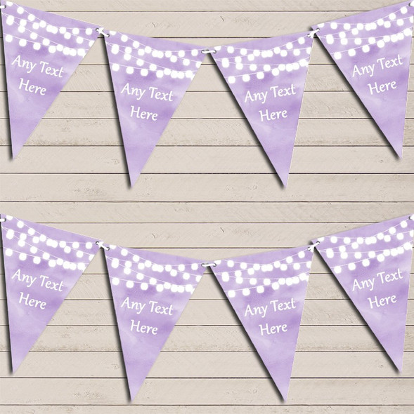 Lilac Purple Watercolour Lights Retirement Bunting Garland Party Banner