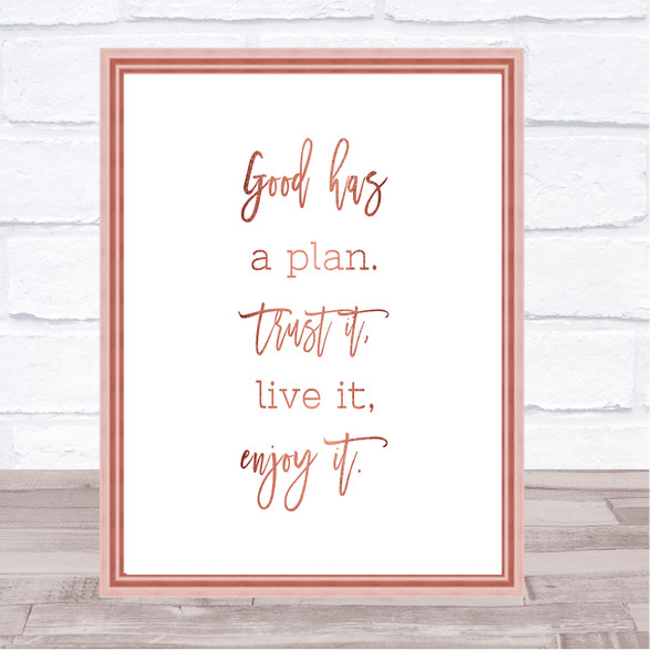 Trust It Quote Print Poster Rose Gold Wall Art Trust It Quote Print Poster Rose Gold Wall Art