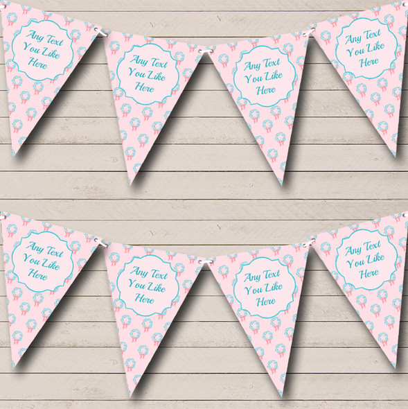 Pretty Pink Wreaths Christmas Decoration Bunting