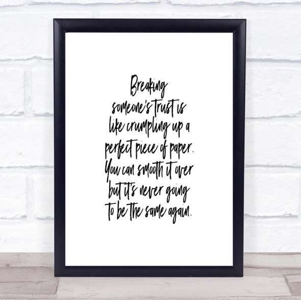 Never Be The Same Quote Print Poster Typography Word Art Picture
