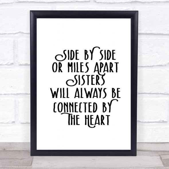 Side By Side Quote Print Poster Typography Word Art Picture