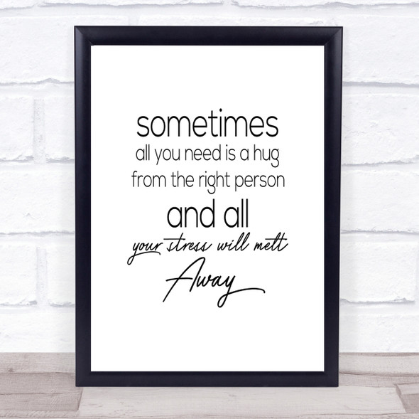 Sometimes All You Need Quote Print Poster Typography Word Art Picture