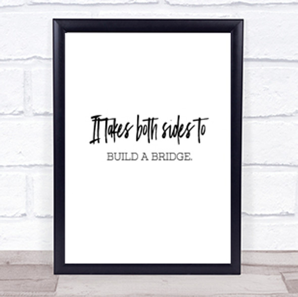 Build A Bridge Quote Print Poster Typography Word Art Picture