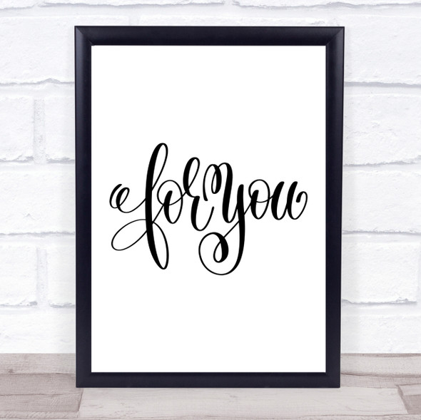 Christmas For You Quote Print Poster Typography Word Art Picture