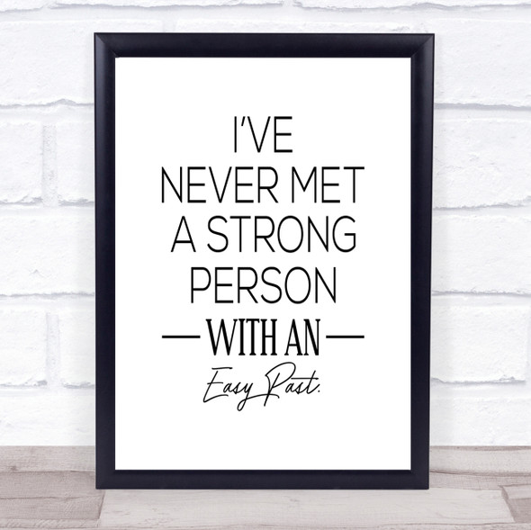 Easy Past Quote Print Poster Typography Word Art Picture