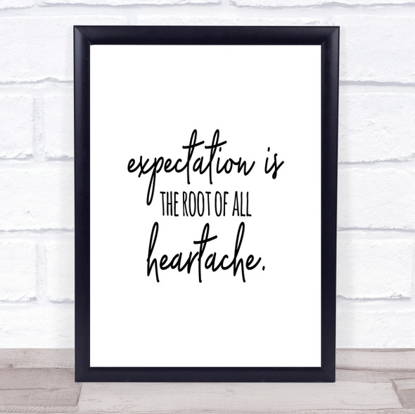 Expectation Quote Print Poster Typography Word Art Picture