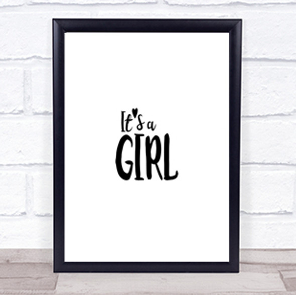 Girl Quote Print Poster Typography Word Art Picture