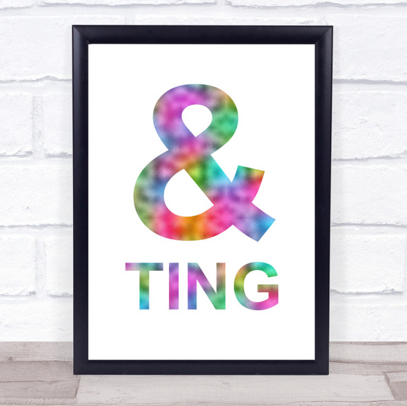 Rainbow Funny & Ting Quote Wall Art Print