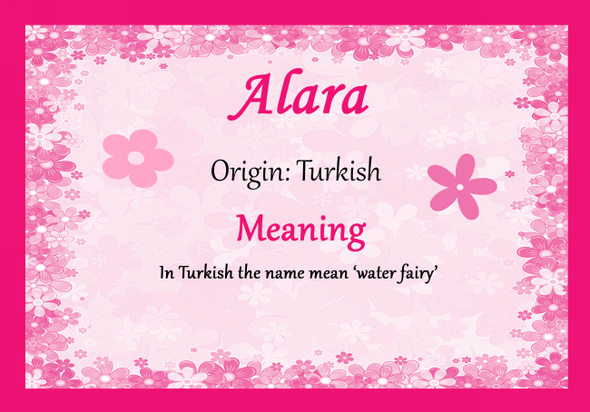 Alara Personalised Name Meaning Certificate