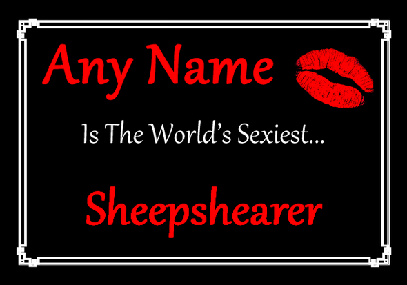 Sheepshearer Personalised World's Sexiest Certificate