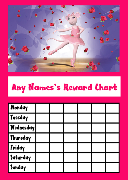 Angelina Ballerina Star Sticker Reward Chart