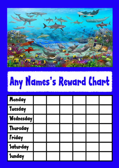 Underwater Sea World Star Sticker Reward Chart