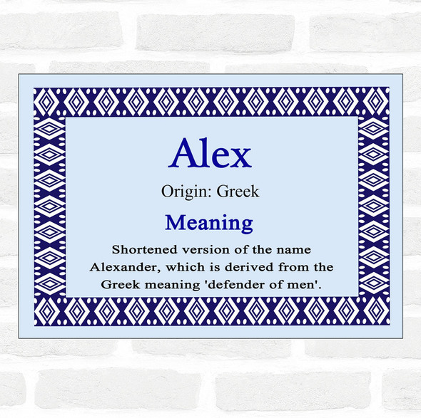 Alex Name Meaning Blue Certificate