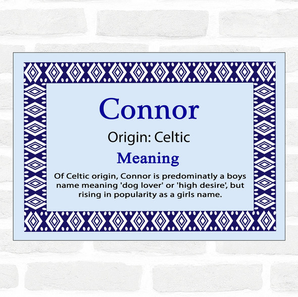 Connor Name Meaning Blue Certificate