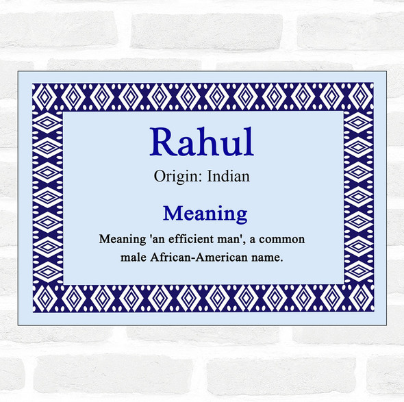 Rahul Name Meaning Blue Certificate