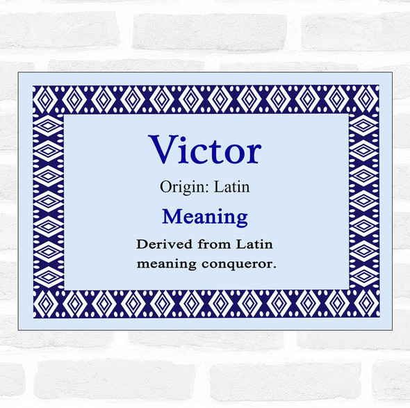 Victor Name Meaning Blue Certificate