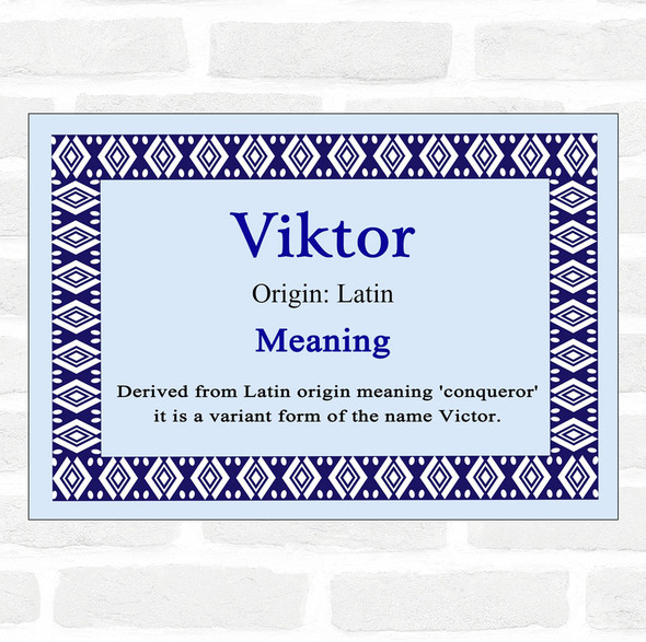 Viktor Name Meaning Blue Certificate