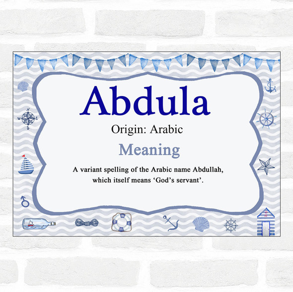 Abdula Name Meaning Nautical Certificate