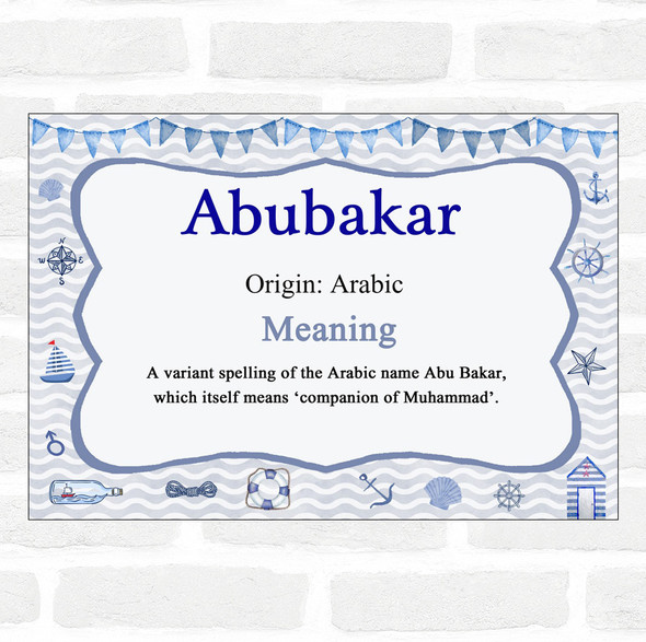 Abubakar Name Meaning Nautical Certificate