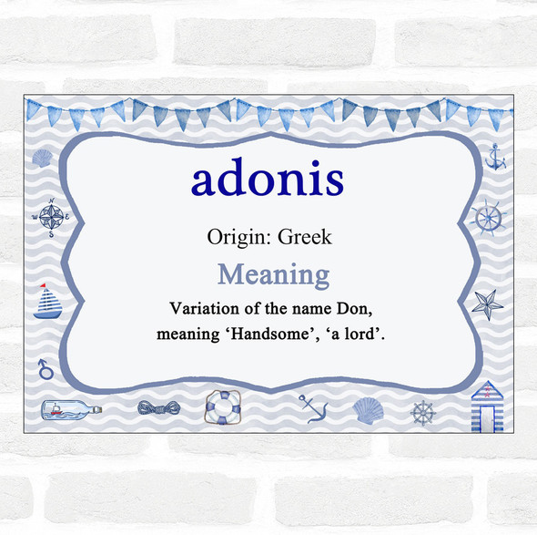 Adonis Name Meaning Nautical Certificate