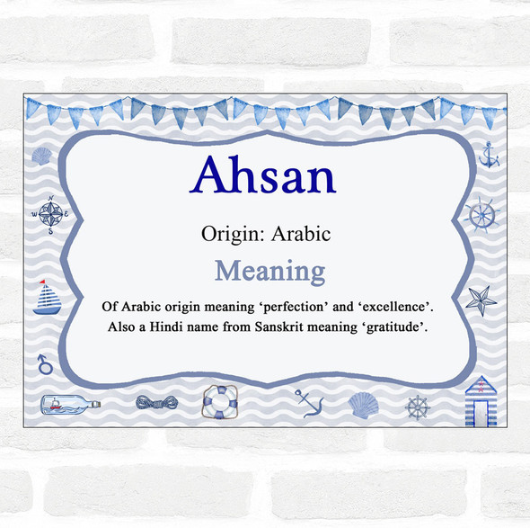 Ahsan Name Meaning Nautical Certificate