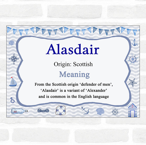 Alasdair Name Meaning Nautical Certificate