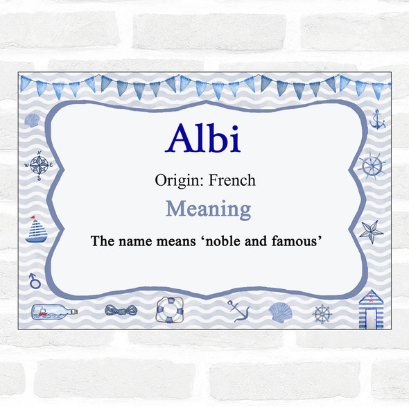 Albi Name Meaning Nautical Certificate