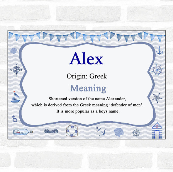 Alex Name Meaning Nautical Certificate