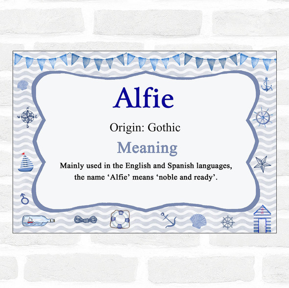 Alfie Name Meaning Nautical Certificate
