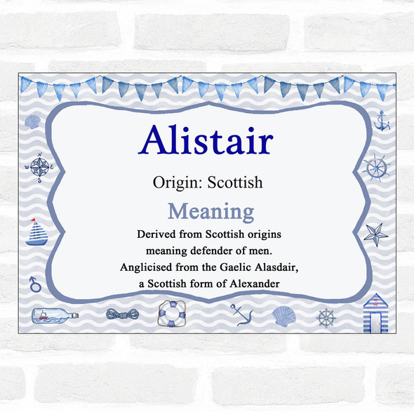 Alistair Name Meaning Nautical Certificate