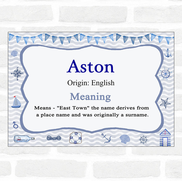 Aston Name Meaning Nautical Certificate
