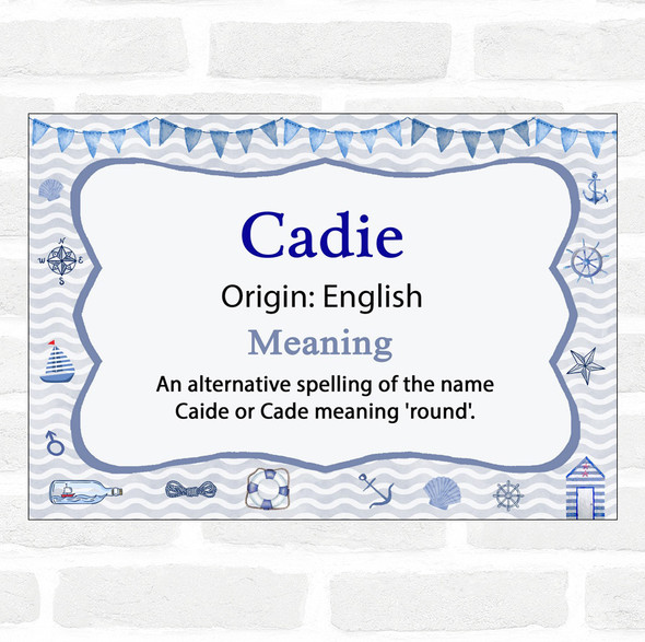 Cadie Name Meaning Nautical Certificate