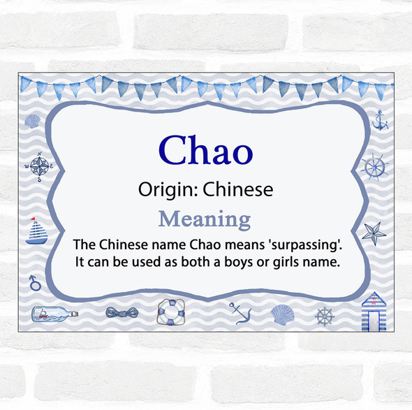 Chao Name Meaning Nautical Certificate