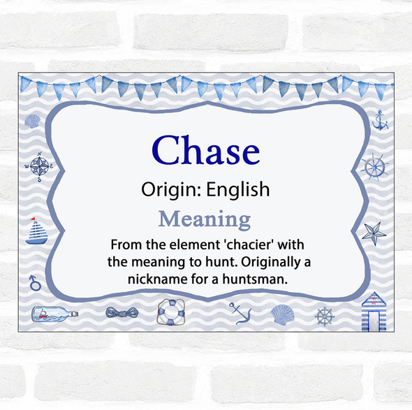 Chase Name Meaning Nautical Certificate