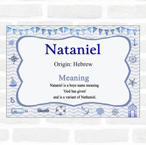 Nataniel Name Meaning Nautical Certificate
