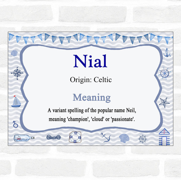 Nial Name Meaning Nautical Certificate