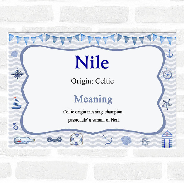 Nile Name Meaning Nautical Certificate