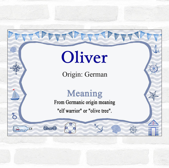 Oliver Name Meaning Nautical Certificate