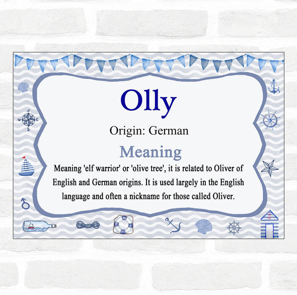 Olly Name Meaning Nautical Certificate