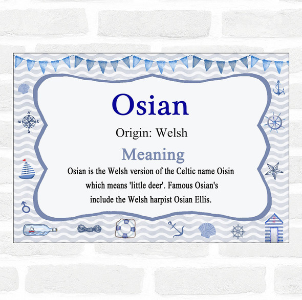 Osian Name Meaning Nautical Certificate